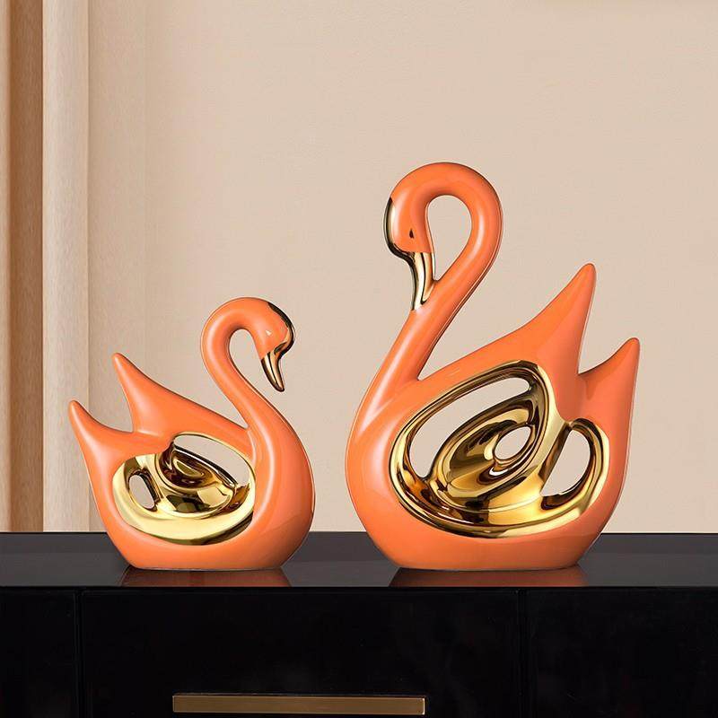 轻奢情侣天鹅陶瓷装饰品客厅电视酒柜办公室桌面摆件家居饰品,电子元器件市场,其它元器件,淘宝优惠券,粉丝福利购,淘宝优惠卷