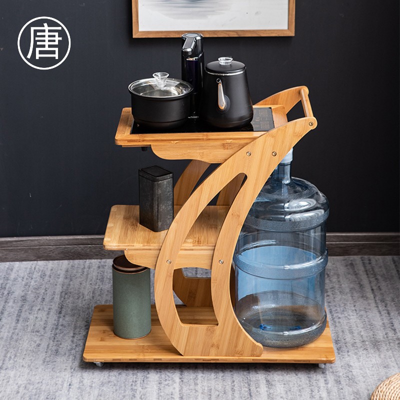 移动茶车家用小茶台全自动多功能茶水柜茶水架边柜烧水泡茶台茶具