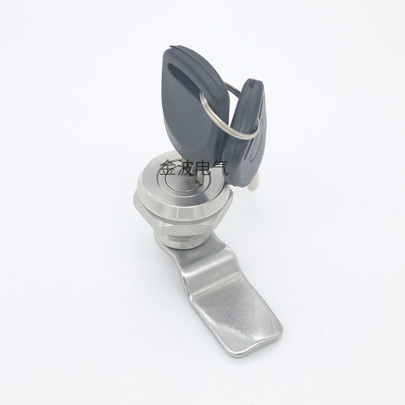 MS705月牙锁芯30不锈钢半月锁配电箱机箱机柜设备门转舌锁通开型