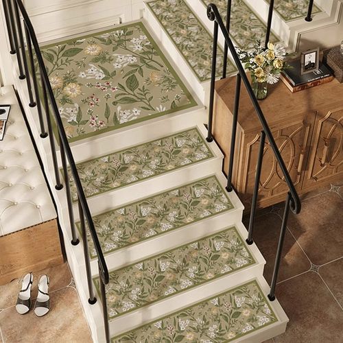 楼梯垫地垫免g胶自粘防滑垫硅藻泥实木踏步垫家用旋转台阶地毯