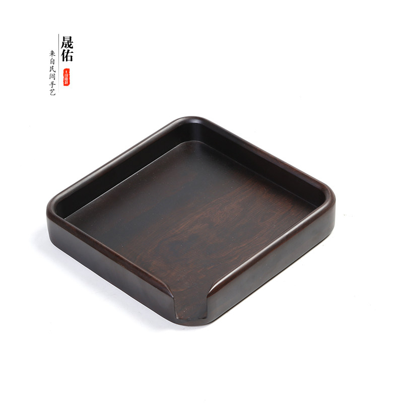 黑檀木实木普洱茶盒茶具茶针茶锥茶饼架子工具木制分茶盘茶道配件