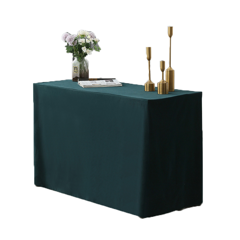 会议桌定制长方形纯色简约展会桌甜品台桌罩宴会桌布欧式高档