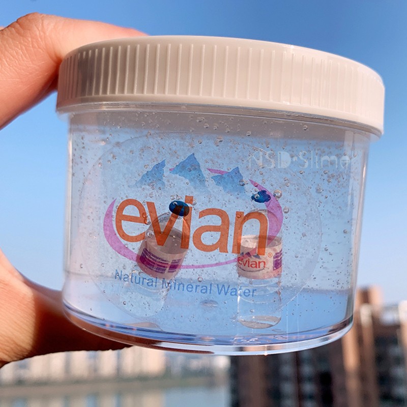 依云矿泉水高透起泡胶仿真微缩食玩晶莹剔透NSD泰透史莱姆解压泥