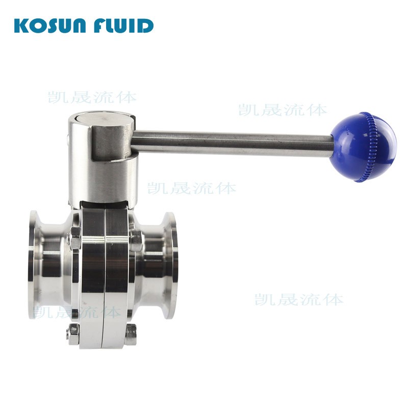 30不锈钢卫生级蝶食品级管道配件快装接口卡箍卡扣式连接手动