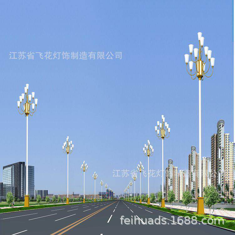 供应273 2XIA19户中华灯户外道路照灯明灯玉兰灯外高杆灯 路组合