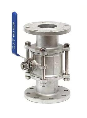 304不锈钢三片式法兰球阀球阀DN25法兰片式316平台高三5010080