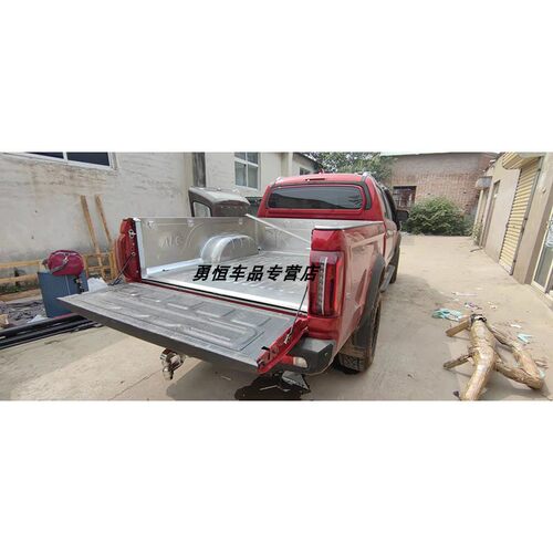 江淮帅铃T9悍途冲压圆轮毂不锈钢皮卡货箱宝尾箱保护垫皮卡垫包邮