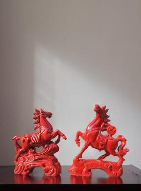 采购产品马装饰品，栗色陶瓷小马工艺20231204品，品立即迁成红功