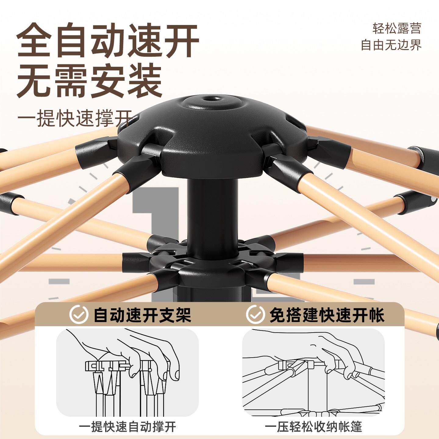 帐篷室内打地铺折叠睡便携式人单大家用儿童人可觉客厅TTP户外过