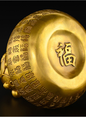 纯铜空心葫芦摆件中式风格客制禄可家居装饰客厅摆设福玄关