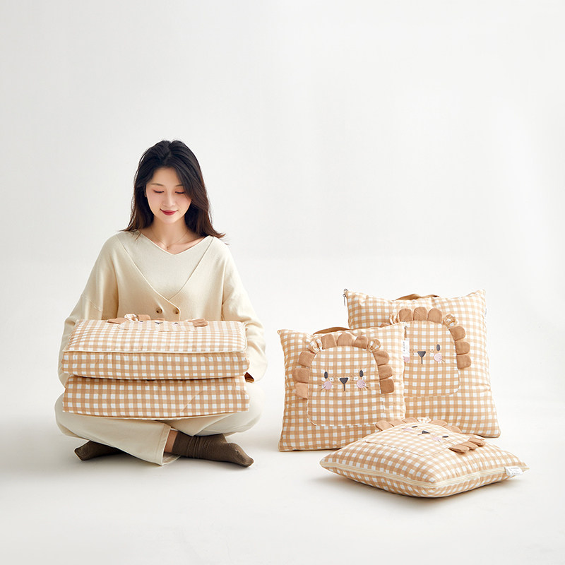 2024新款手提卡通二合一午休抱枕被车用靠垫儿童午休空调被春夏,居家布艺,抱枕被,淘宝优惠券,粉丝福利购,淘宝优惠卷
