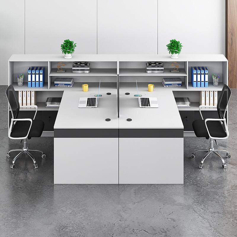 办公桌椅组合简约现代办公室桌子4人位财务室屏风挡板员工办公桌