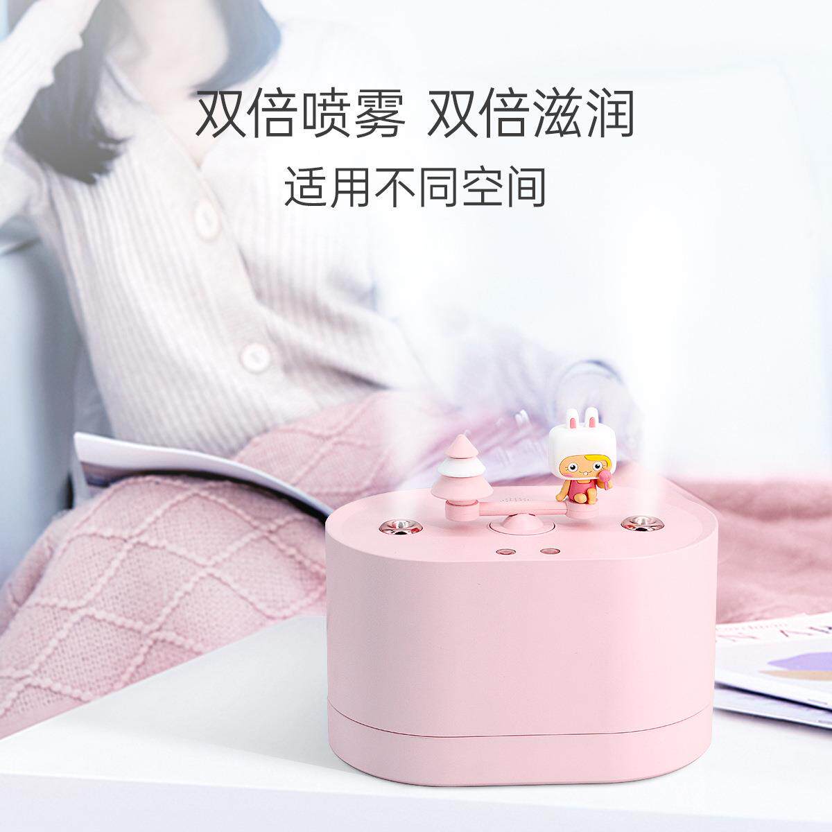 音乐盒加湿器大雾量几何乐队空气净化补水音乐夜灯无线小型加湿器