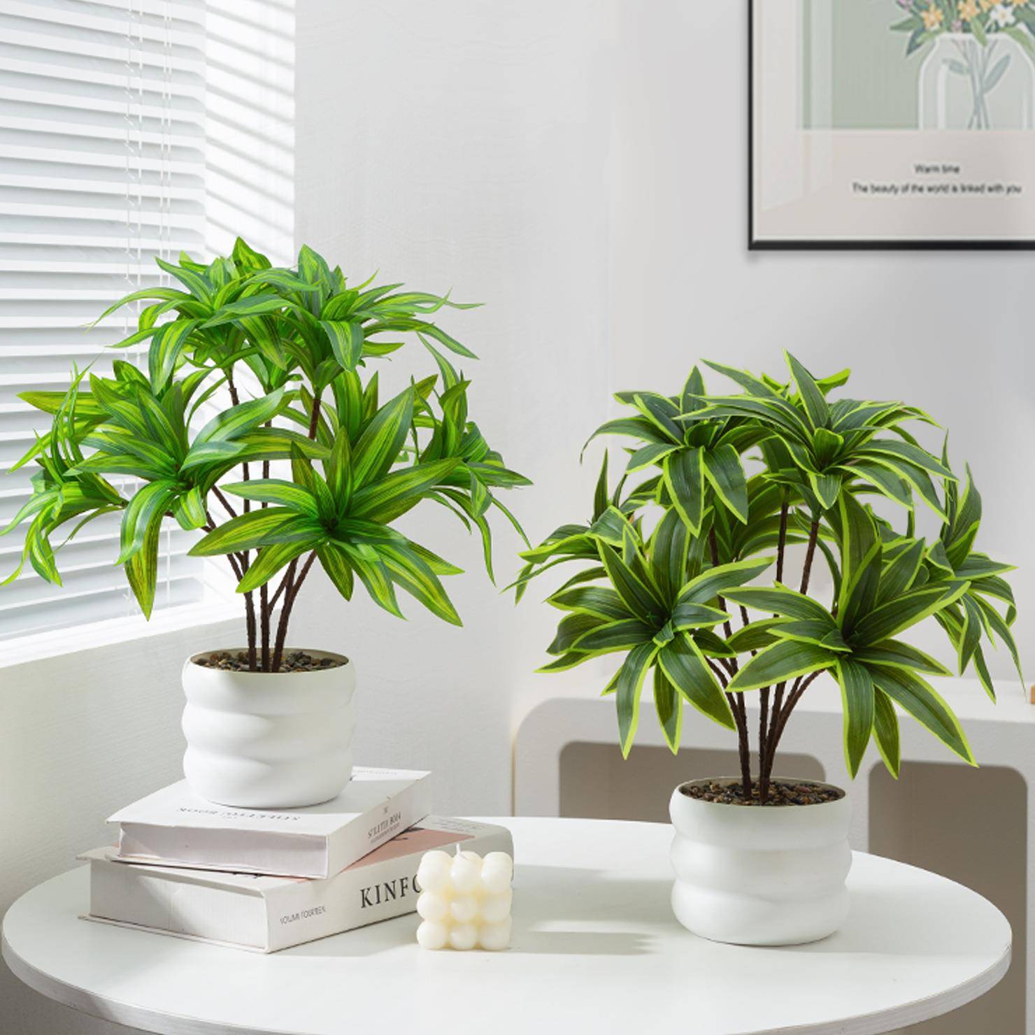 开运竹仿真绿植高档假植物客厅装饰摆件桌面摆设百合竹高档仿真花