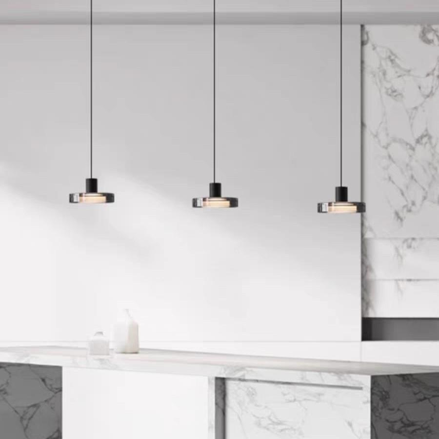 意式极简餐厅吧台吊灯艺术玻璃设计师卧室灯现代简约床头小吊灯主