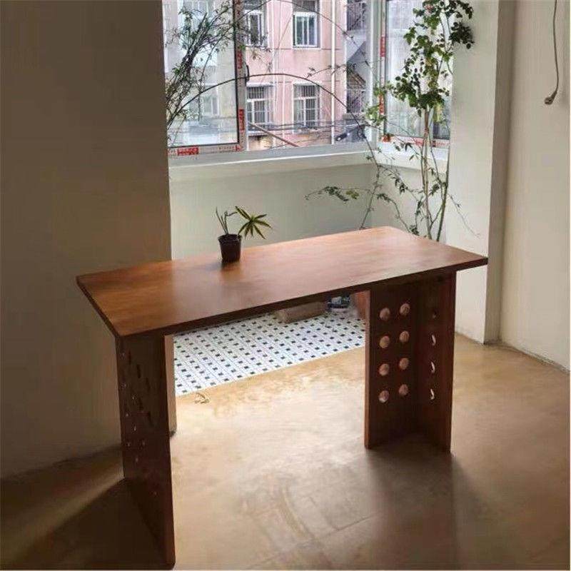 中古实木长方形书桌白蜡木设计师家用原木工作台办公桌简约餐桌子