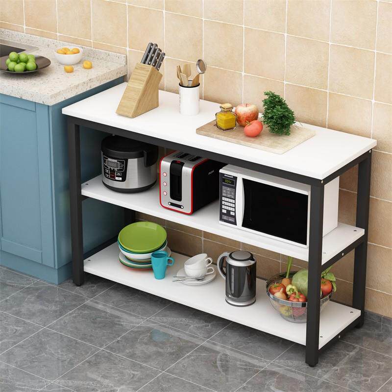 厨房小长桌家用多层桌长方形切菜简易木桌可桌移动桌子多功能双层