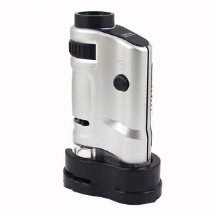 便携式20-40倍放大镜带LED多功能带底座安化黑茶金花高清显微镜