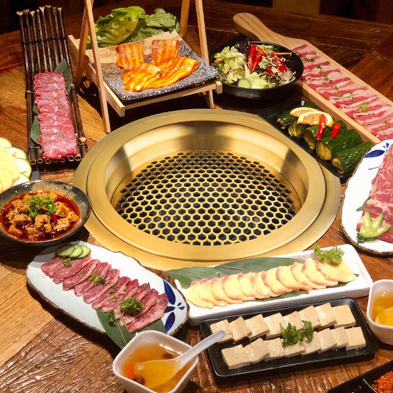 烤日式电烧烤炉商用韩式Aru4XvNd烤店烟上排电烤炉自助烤肉肉炉锅