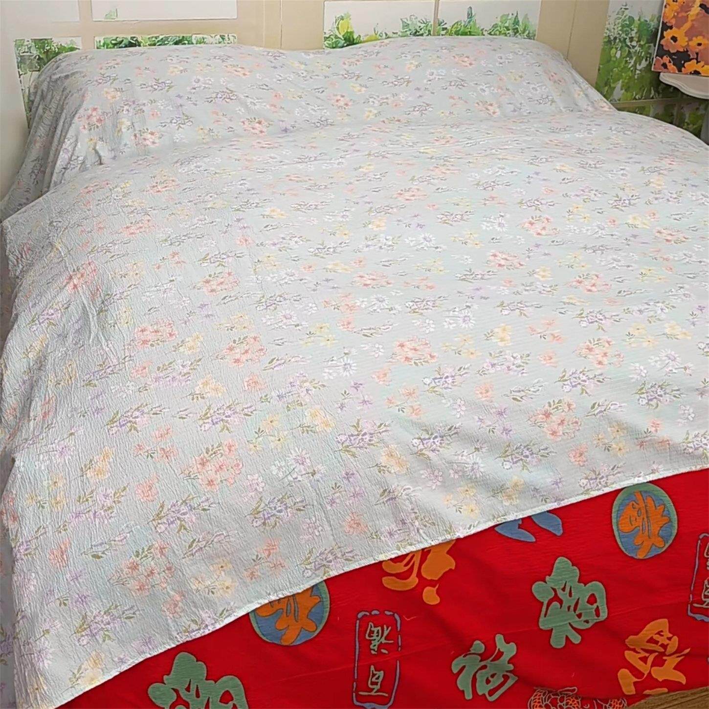 出差店旅小兰花行客用加宽加隔脏睡袋水纱洗棉双层A类酒宾长馆借