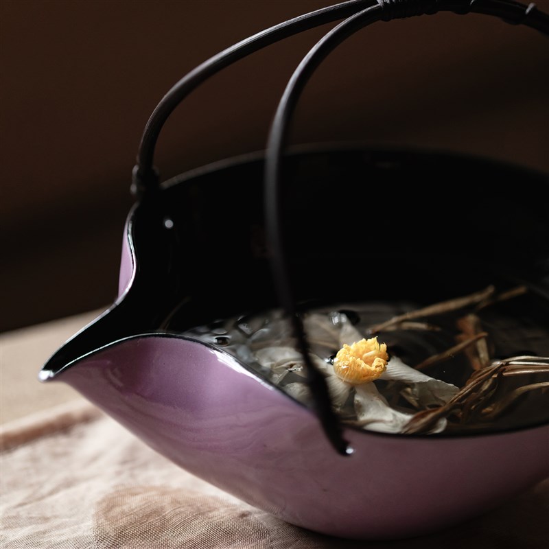 梵汝日式粗陶藤编提梁煮茶碗轻奢大号分茶器冷泡花茶泡茶器公道杯