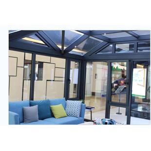 天津断桥铝门窗封阳台铝窗户顶保温彩钢板隔音盖阳光房钢结构隔热