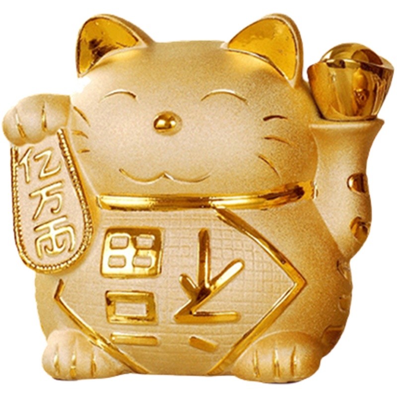 陶瓷招财猫储蓄罐创意卡通女孩储钱罐儿童只进不出可取扑满存钱罐