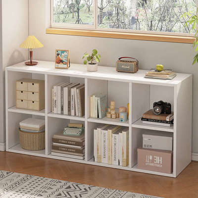 格子柜落地书架收纳柜组合柜八格置自由家用书柜柜物储物柜儿童柜