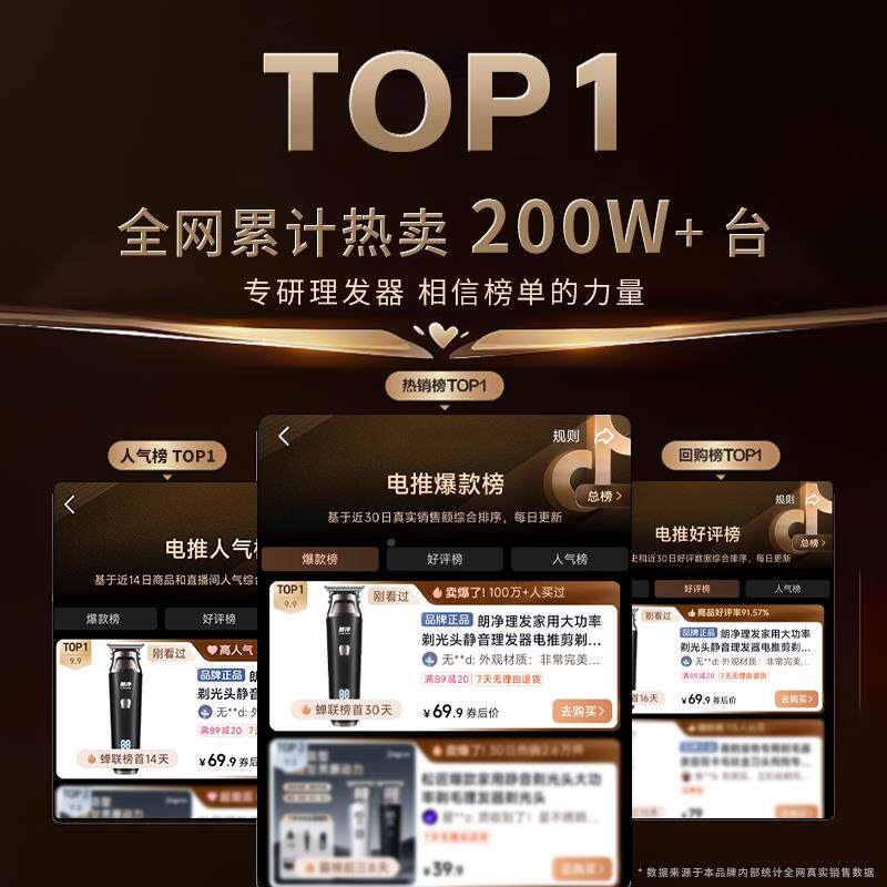 朗动家用电推剪士理发器男专用电剃LJ-710头刀雕刻婴儿电推子光头