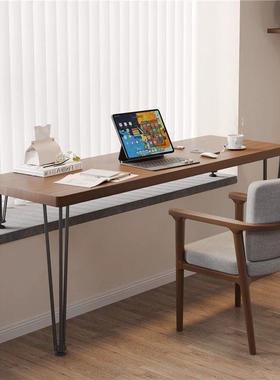 桌全实家用阳台电脑桌学生卧室飘窗双人书桌写字简JCO木约现代办