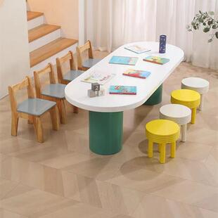 ?童游乐区桌椅幼园娱乐儿休闲儿区阅读创意学习桌手早教工绘FQI画
