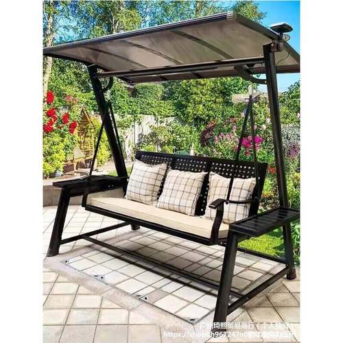 秋室外阳艺千艺吊篮台网铁43809秋千双人藤庭院吊摇椅椅家用铁户