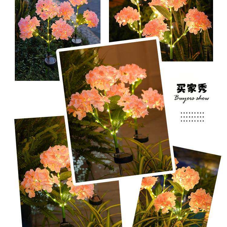 太阳能灯绣太阳能绣园灯花地插庭院花小院饰景观花装灯家用户外防