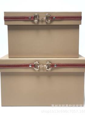 样XJV板间衣间收纳整理箱工艺摆件皮质装饰盒箱家用帽轻奢储物箱