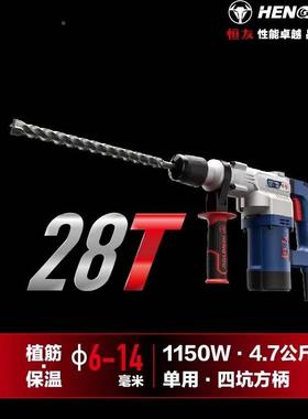 恒电捶两用28t2t33单2c40友c50A用植筋776电锤保温爆膜大功率电锤