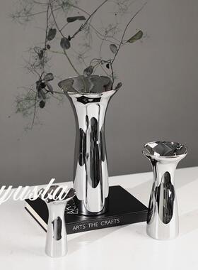 现代XVT简干约风插花瓶花摆器件客厅几茶售楼处餐厅别墅玻璃软装