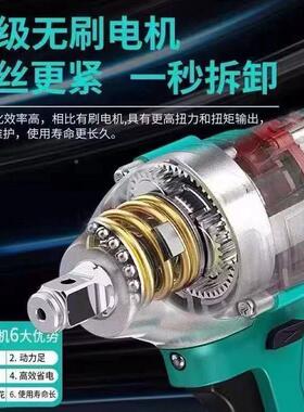 20HTV6无刷电扳动手机头架子力工木1工冲击大扭裸机