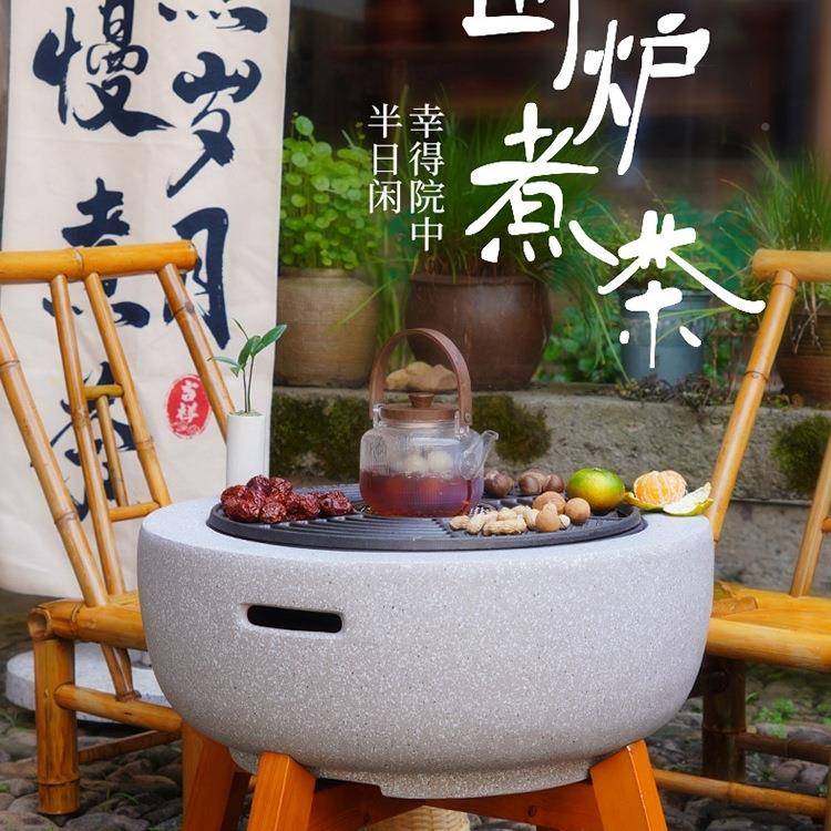 户外围烧烤架烧炉民F98TJS7H宿电烤套盘炉煮烤茶器具全套烤火炉装