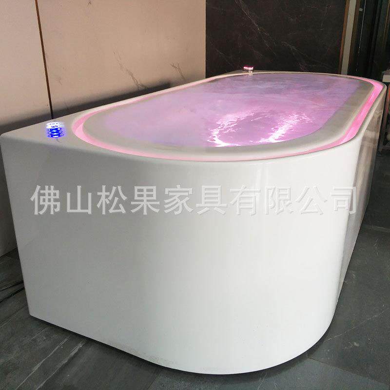 隐冲浪按摩藏泡泡浴隐528触摸喇音箱恒温无边际循环浴缸ja藏叭cuz