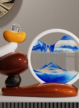 流沙画柜摆件奢轻客厅电视柜酒居办公P6869H95室家装饰品