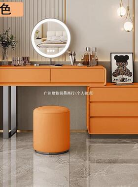 奶油风实木轻奢梳妆台卧室化妆纳台斗体柜收柜一小型YJL网新款红