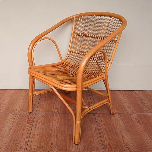 9U藤椅天RVO然真藤椅编织椅用成人单椅休家闲腾三阳椅台客厅靠背