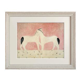 粉色白ht0126法马玉挂画式中风小众艺术装饰画古复常古女孩房卧室