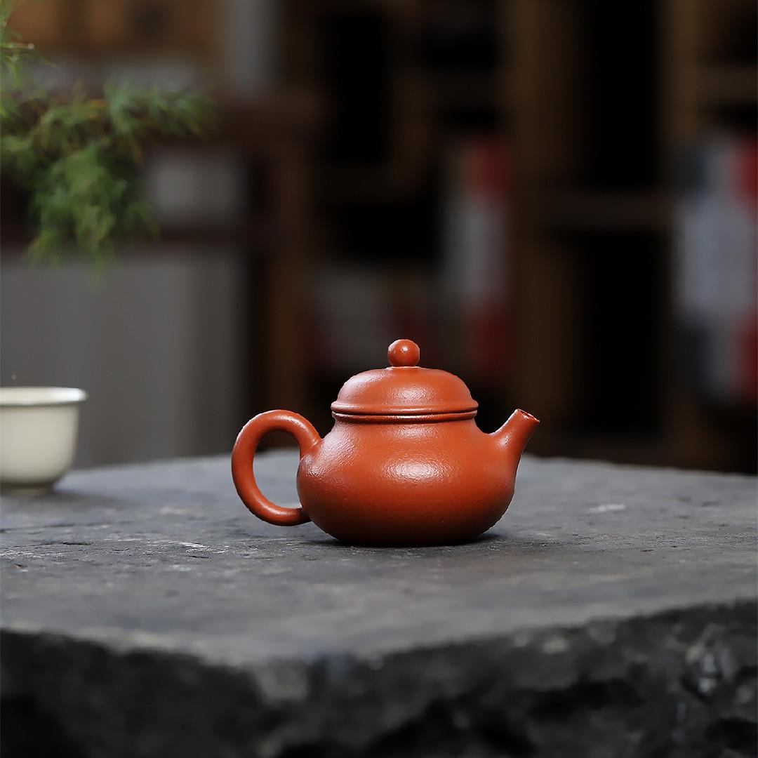 小品梨容天宜直兴紫砂壶原矿皮朱经泥名家DFA手制典实用紫砂茶壶