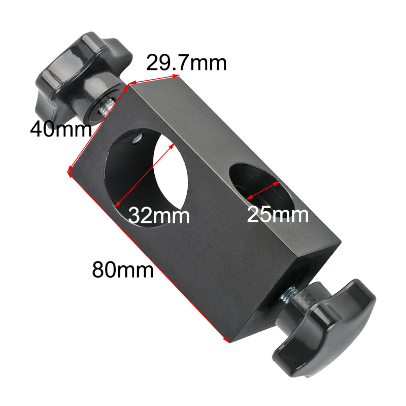 显微镜万向支架固定块25mm和32mm立柱孔径电子显微镜支架