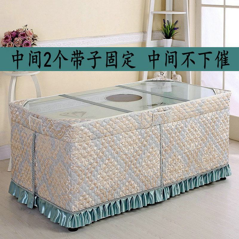 欧式电炉罩套加厚长方形烤火罩烤火炉桌罩取暖桌罩电暖桌茶几罩套