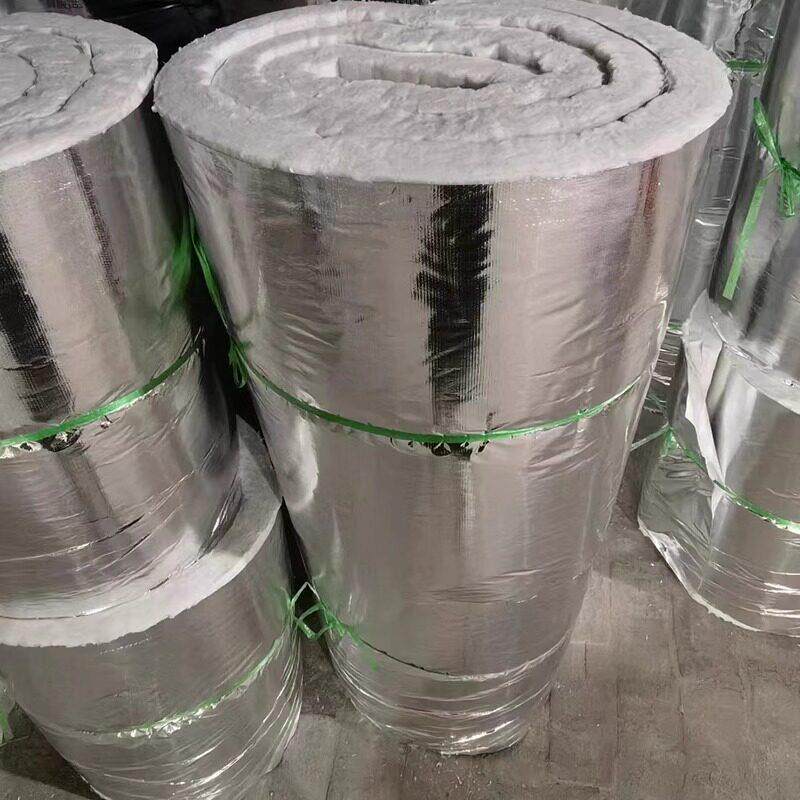 风管防保温耐高温针铝箔硅火酸棉铝刺毯管道隔热防火包裹/耐火材