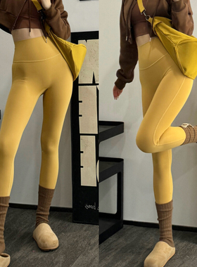 【免内裤】瑜伽裤女高腰蜜桃提臀健身性感跑步外穿无痕紧身运动裤