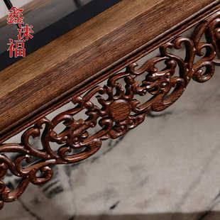 红木雕花条案鸡翅木玄关桌案案几平头供中式台供桌案仿古实木台