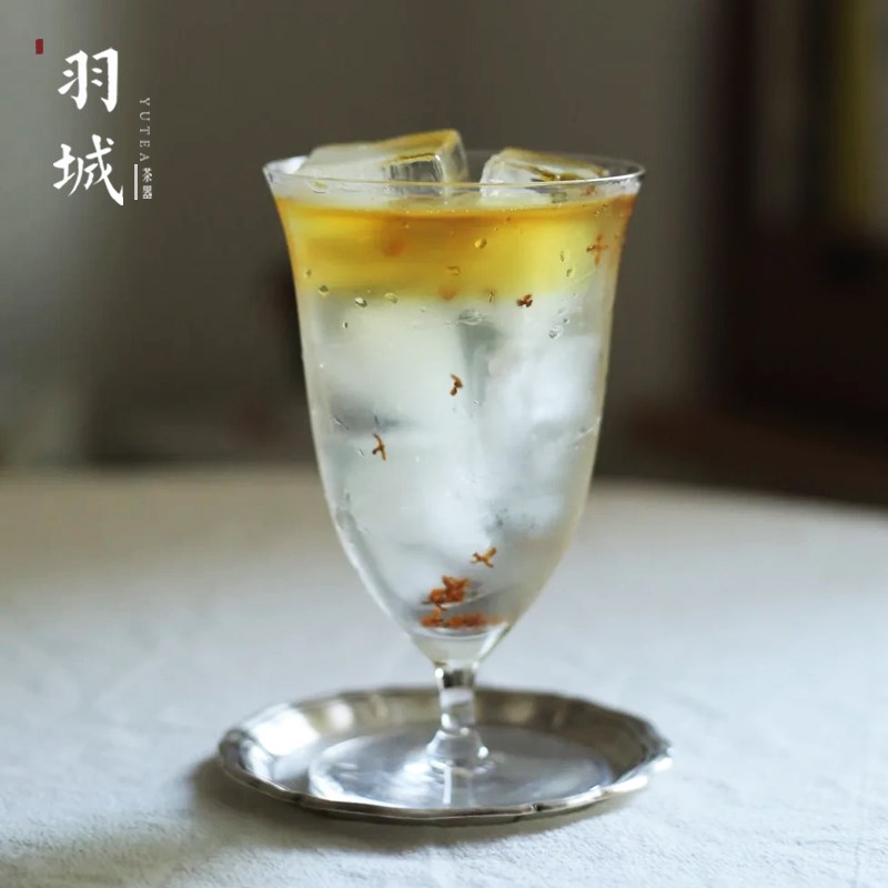 酒吧玻璃水杯子 高脚鸡尾酒杯气泡水杯马天尼杯咖啡饮料长饮杯